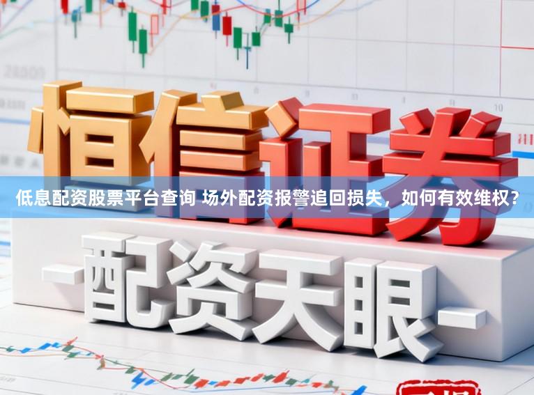 低息配资股票平台查询 场外配资报警追回损失,如何有效维权?
